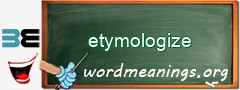 WordMeaning blackboard for etymologize